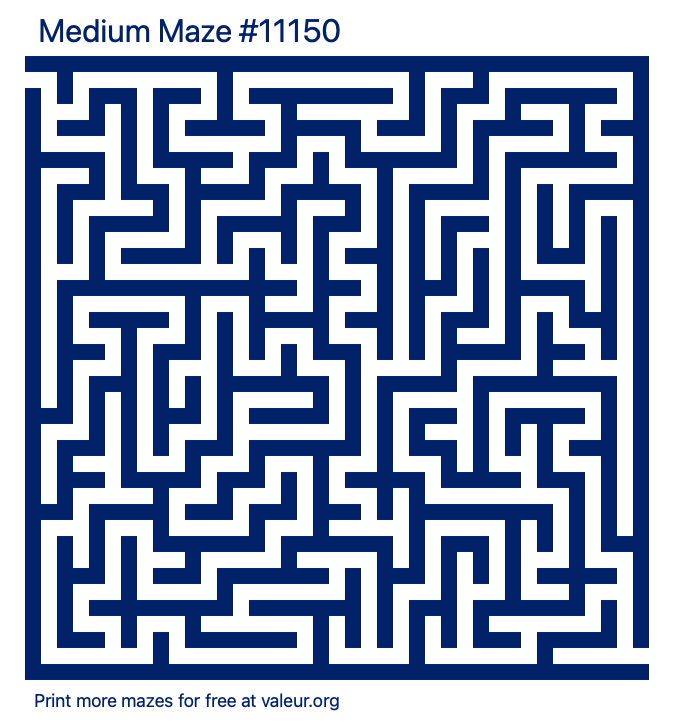 Free Printable Medium Maze number 11150