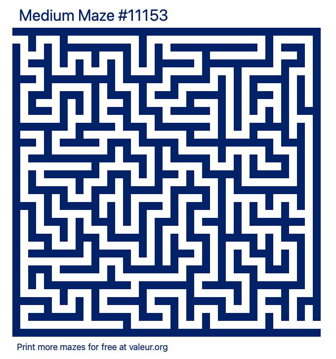 Free Printable Medium Maze number 11153