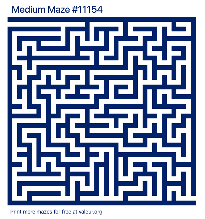 Free Printable Medium Maze number 11154