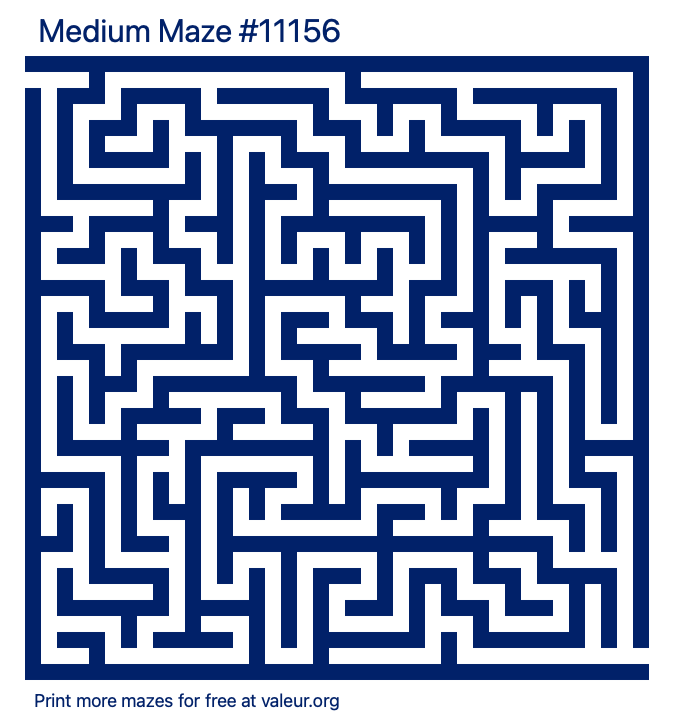 Free Printable Medium Maze number 11156