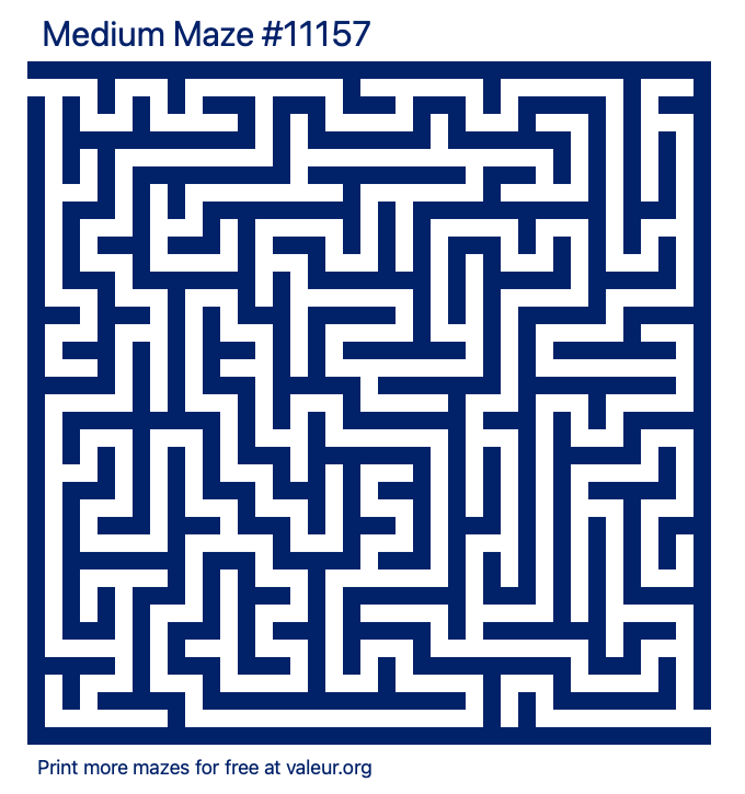 Free Printable Medium Maze number 11157