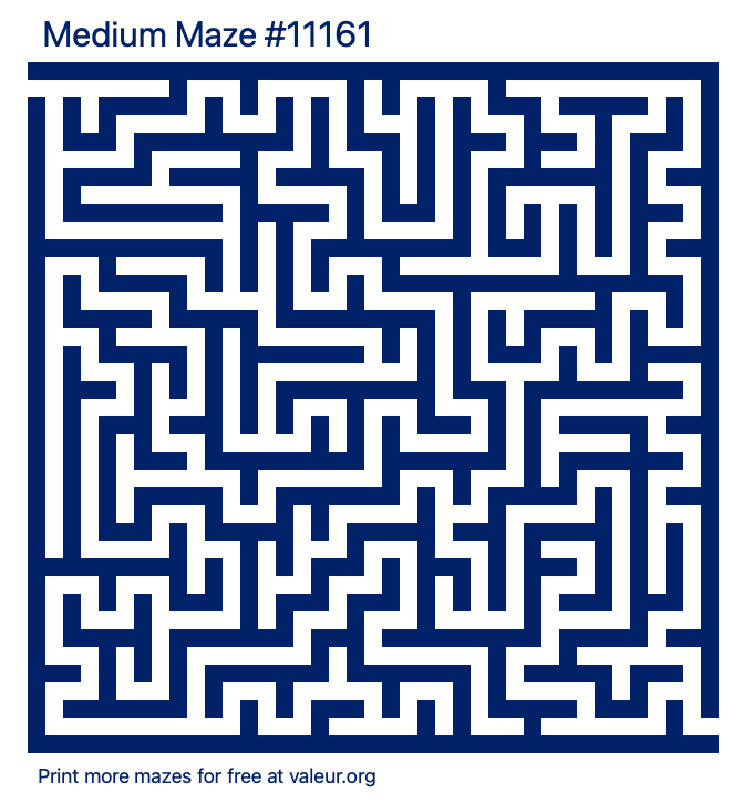 Free Printable Medium Maze number 11161