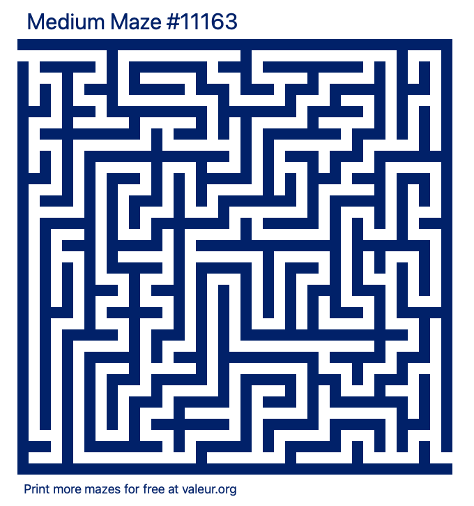 Free Printable Medium Maze number 11163