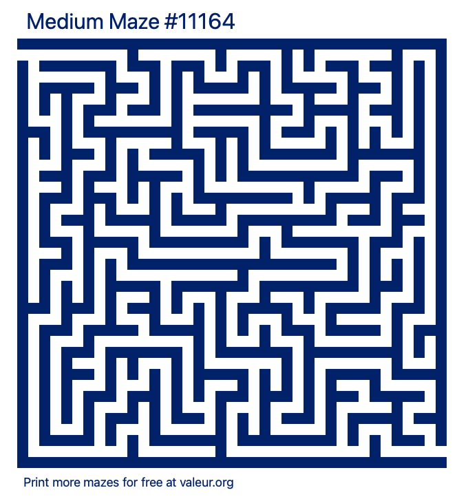 Free Printable Medium Maze number 11164