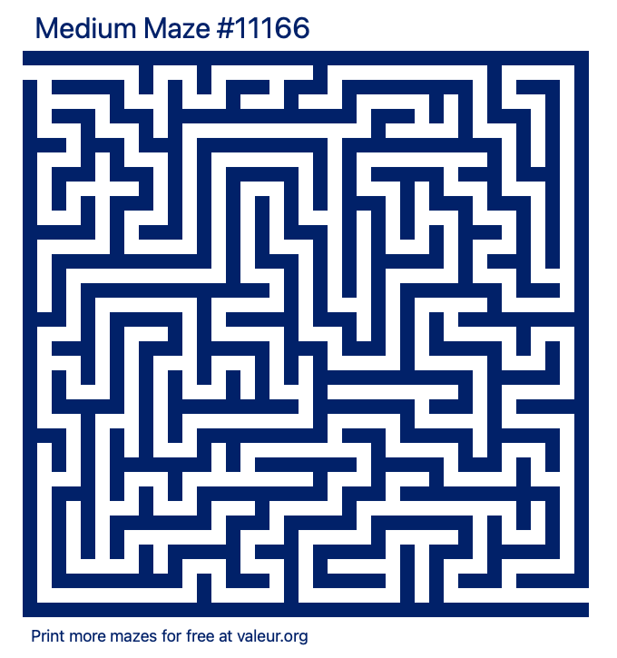 Free Printable Medium Maze number 11166