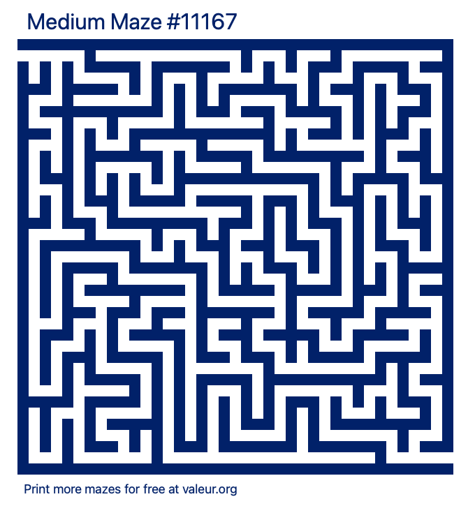 Free Printable Medium Maze number 11167