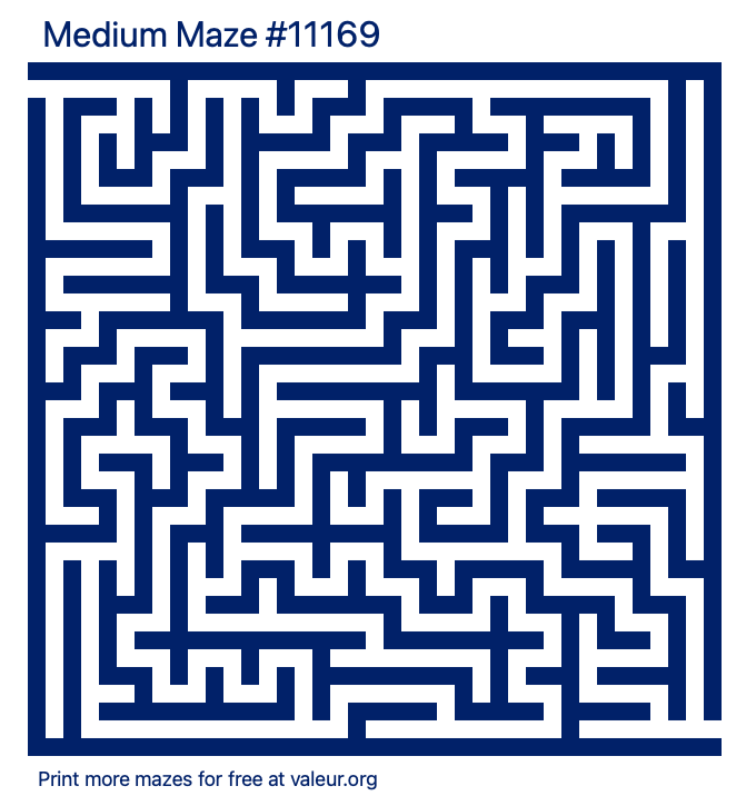 Free Printable Medium Maze number 11169