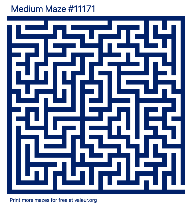 Free Printable Medium Maze number 11171