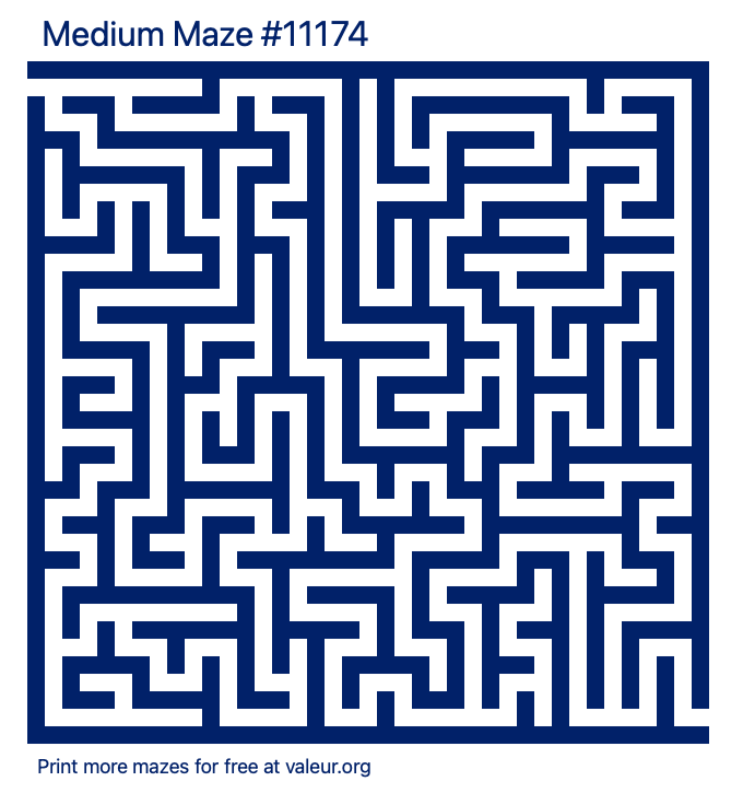Free Printable Medium Maze number 11174