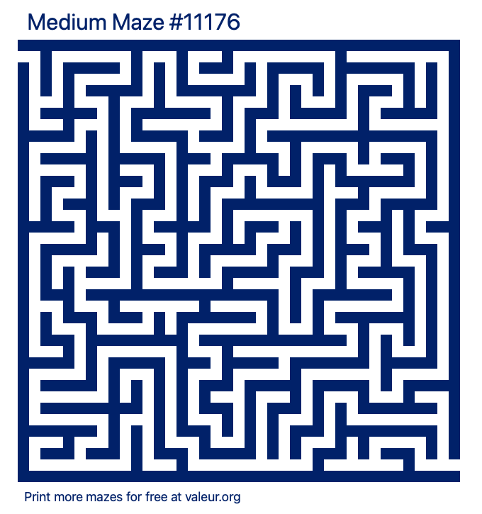 Free Printable Medium Maze number 11176