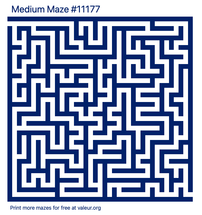 Free Printable Medium Maze number 11177