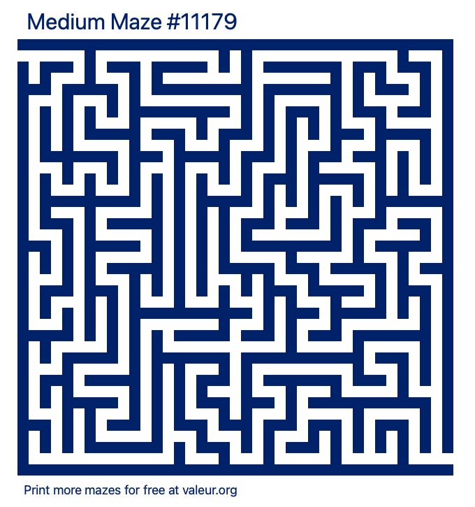 Free Printable Medium Maze number 11179