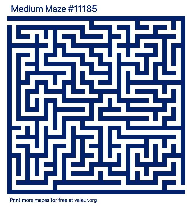 Free Printable Medium Maze number 11185