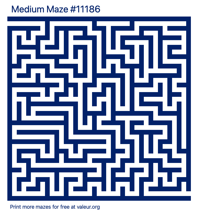Free Printable Medium Maze number 11186