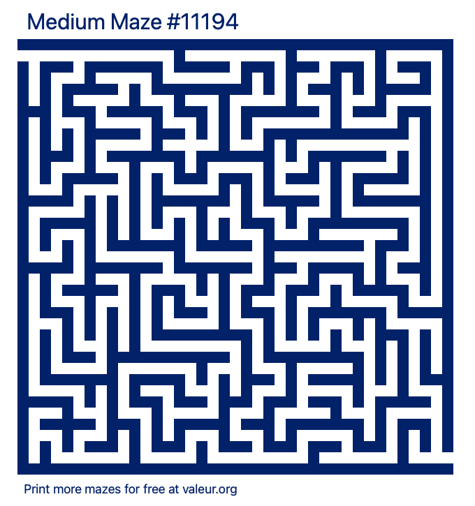 Free Printable Medium Maze number 11194
