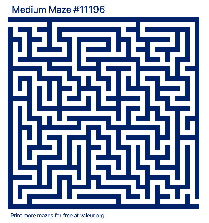 Free Printable Medium Maze number 11196