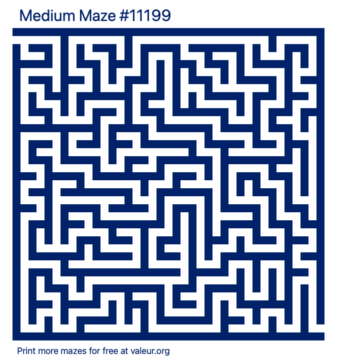 Free Printable Medium Maze number 11199