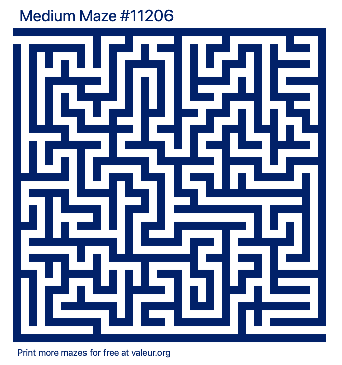 Free Printable Medium Maze number 11206