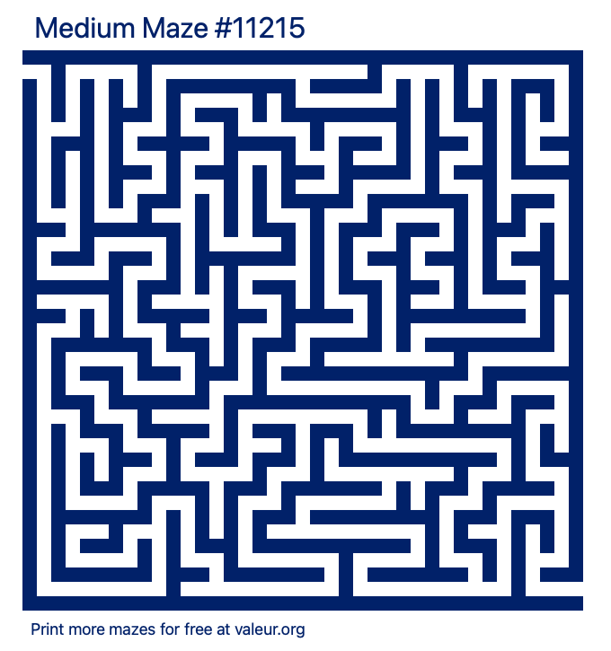 Free Printable Medium Maze number 11215