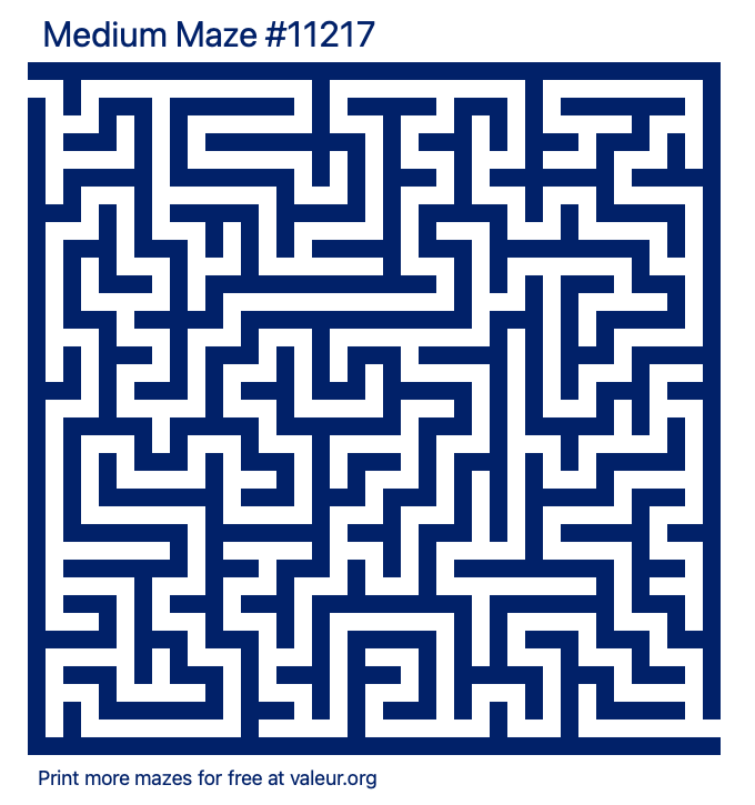 Free Printable Medium Maze number 11217