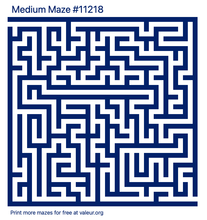 Free Printable Medium Maze number 11218