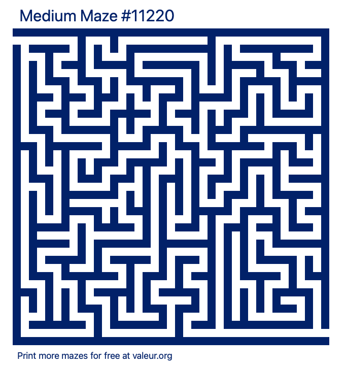 Free Printable Medium Maze number 11220