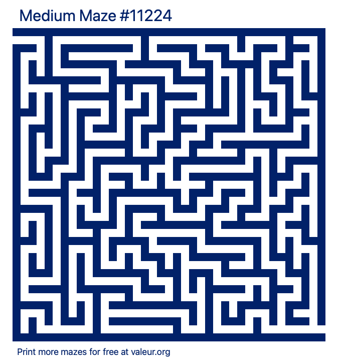 Free Printable Medium Maze number 11224