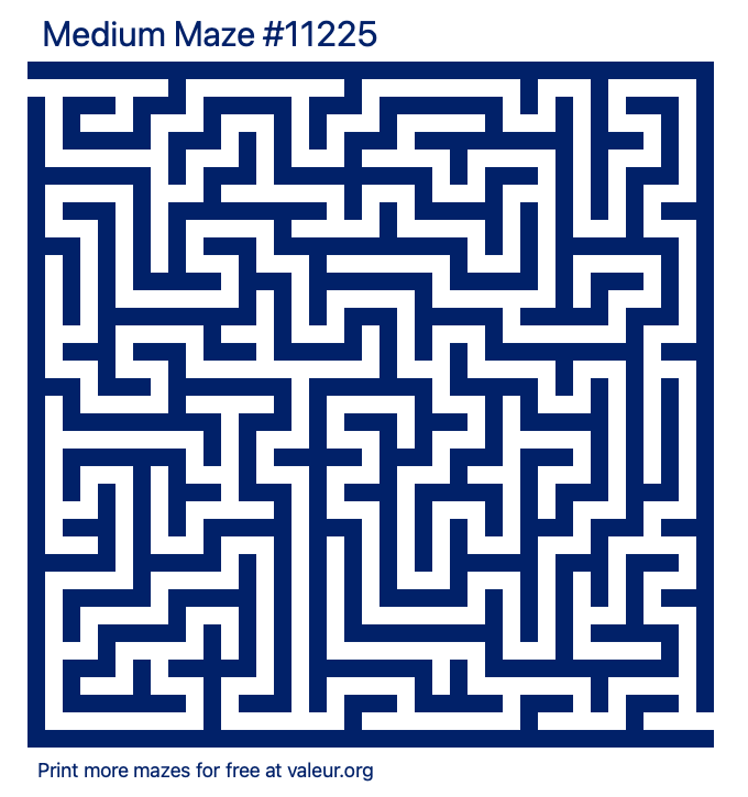 Free Printable Medium Maze number 11225