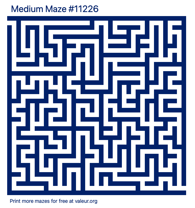Free Printable Medium Maze number 11226