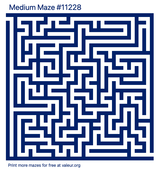 Free Printable Medium Maze number 11228