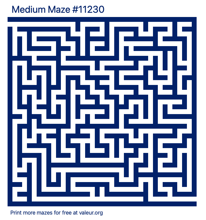 Free Printable Medium Maze number 11230