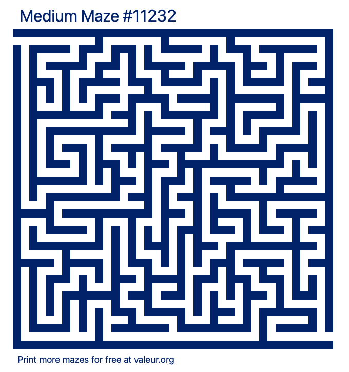 Free Printable Medium Maze number 11232