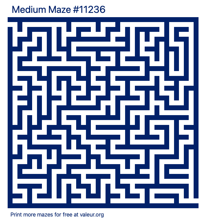 Free Printable Medium Maze number 11236