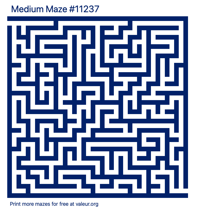Free Printable Medium Maze number 11237