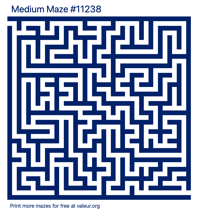 Free Printable Medium Maze number 11238