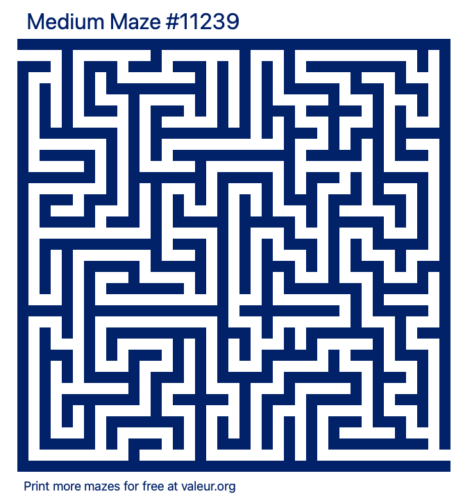 Free Printable Medium Maze number 11239