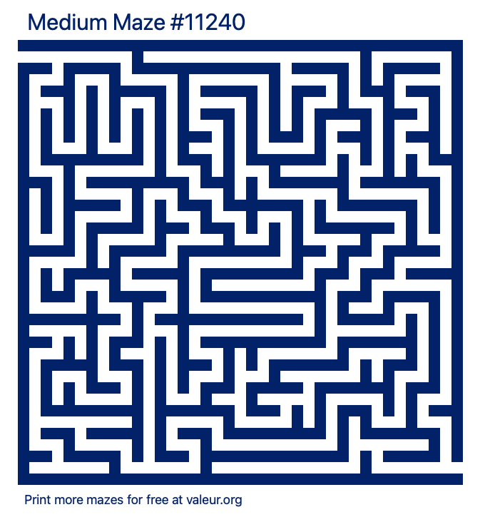 Free Printable Medium Maze number 11240