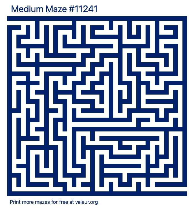 Free Printable Medium Maze number 11241