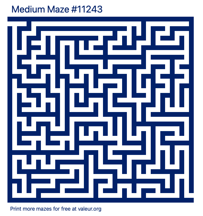 Free Printable Medium Maze number 11243