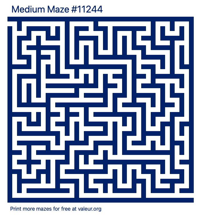 Free Printable Medium Maze number 11244