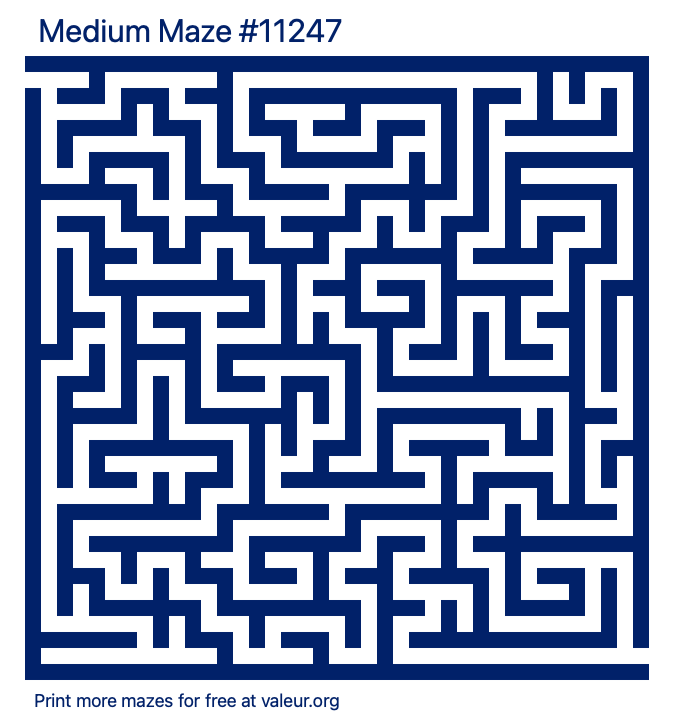 Free Printable Medium Maze number 11247
