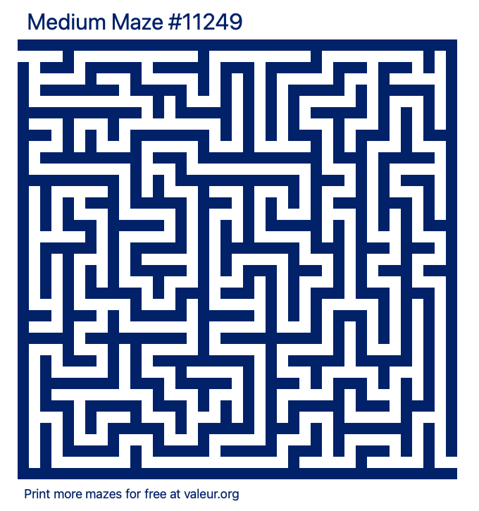 Free Printable Medium Maze number 11249