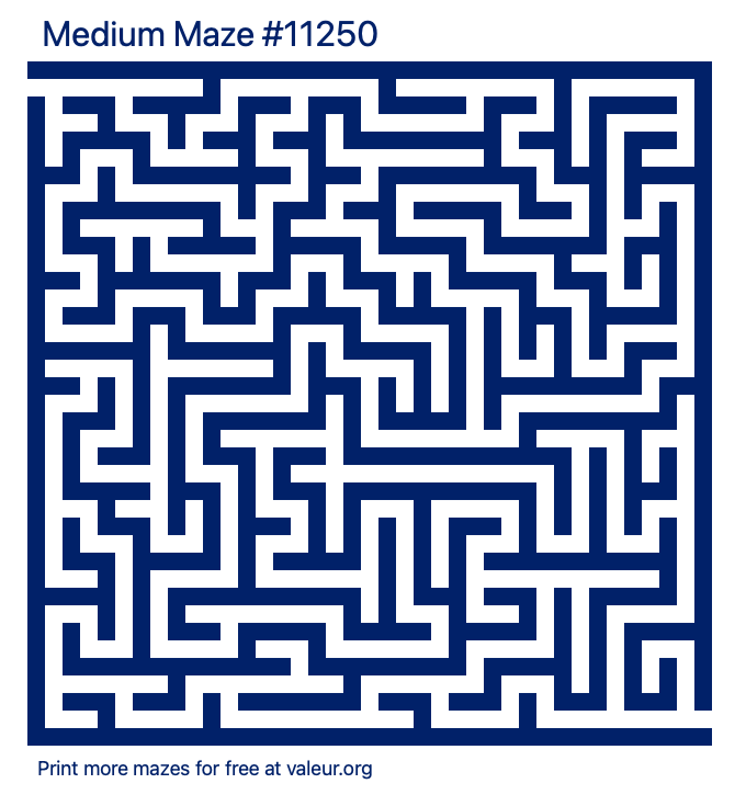 Free Printable Medium Maze number 11250