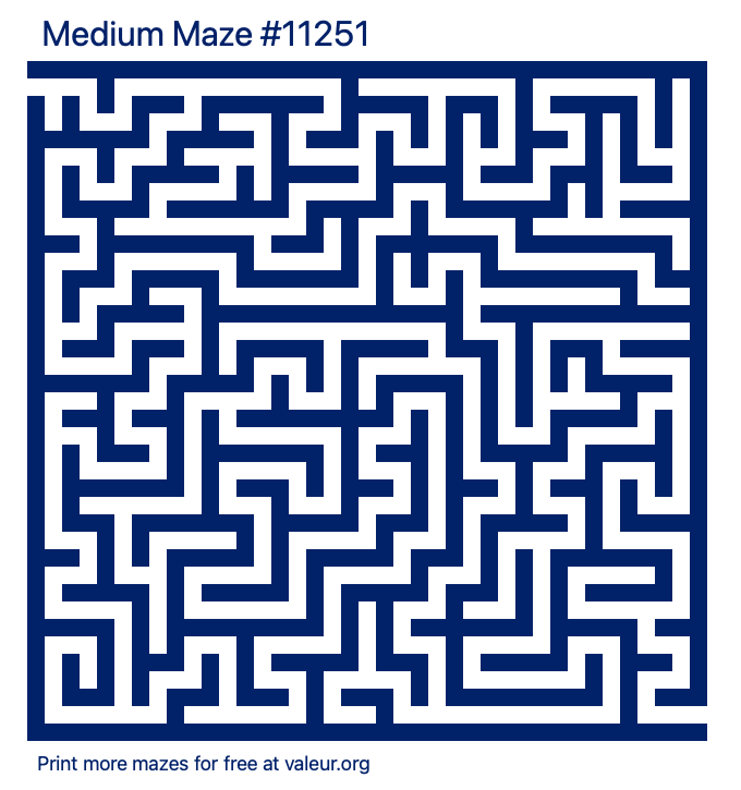Free Printable Medium Maze number 11251