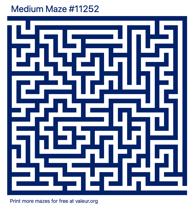 Free Printable Medium Maze number 11252