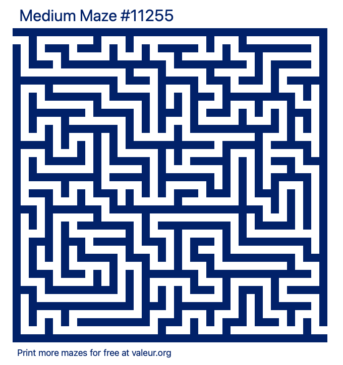Free Printable Medium Maze number 11255