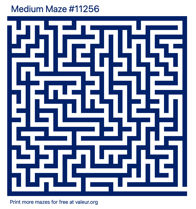 Free Printable Medium Maze number 11256