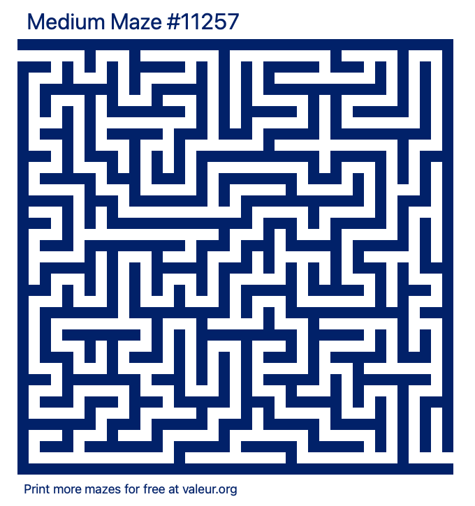 Free Printable Medium Maze number 11257