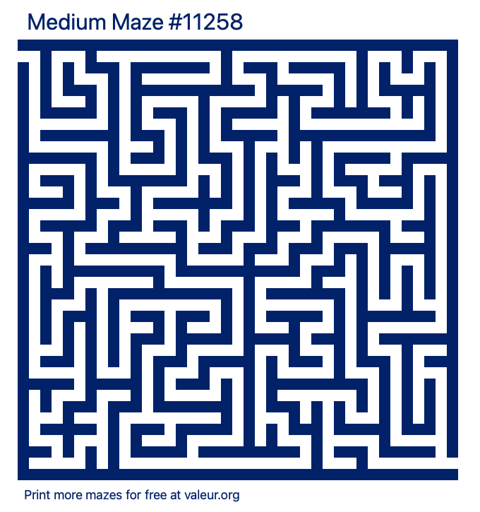 Free Printable Medium Maze number 11258