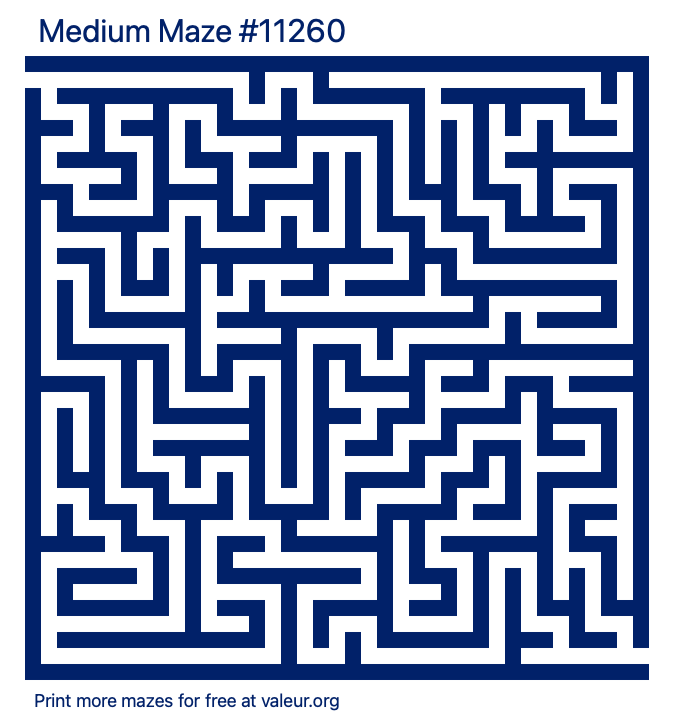 Free Printable Medium Maze number 11260